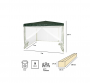 Садовый шатер Green Glade 3х3 м с москитной сеткой 
